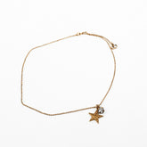 Christian Dior Gold Star Costume Jewellery Necklace